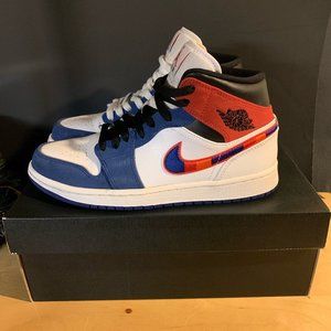 Nike Air Jordan 1 Mid SE Multi Color Swoosh 852542-146 Men’s 7.5